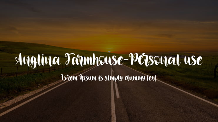Anglina Farmhouse-Personal use Font