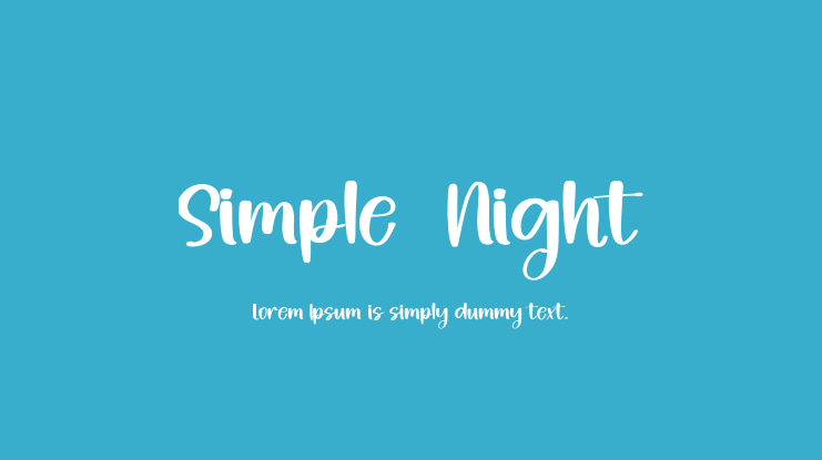 Simple  Night Font