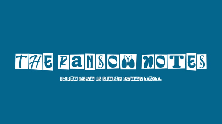 The Ransom Notes Font