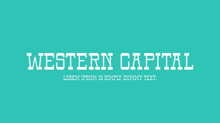 Western Capital Font Family