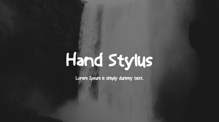 Hand Stylus Font