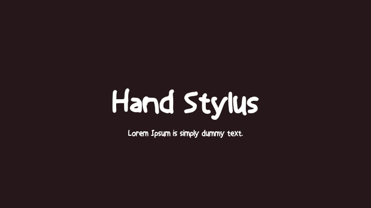 Hand Stylus Font