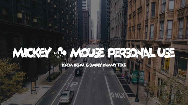 Mickey Mouse PERSONAL USE Font