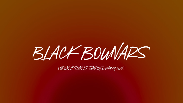 Black Bounars Font
