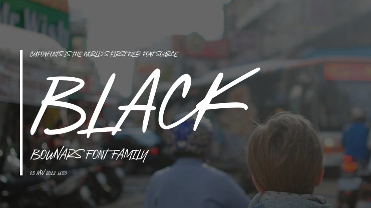 Black Bounars Font