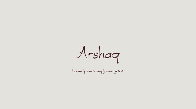 Arshaq Font