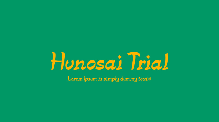 Hunosai Trial Font