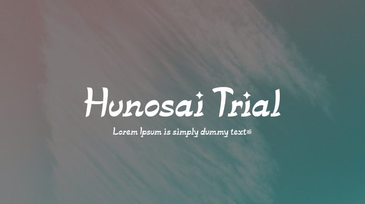 Hunosai Trial Font