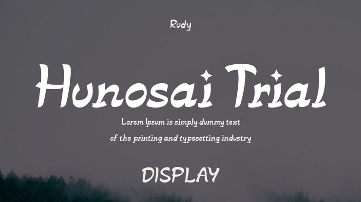 Hunosai Trial Font