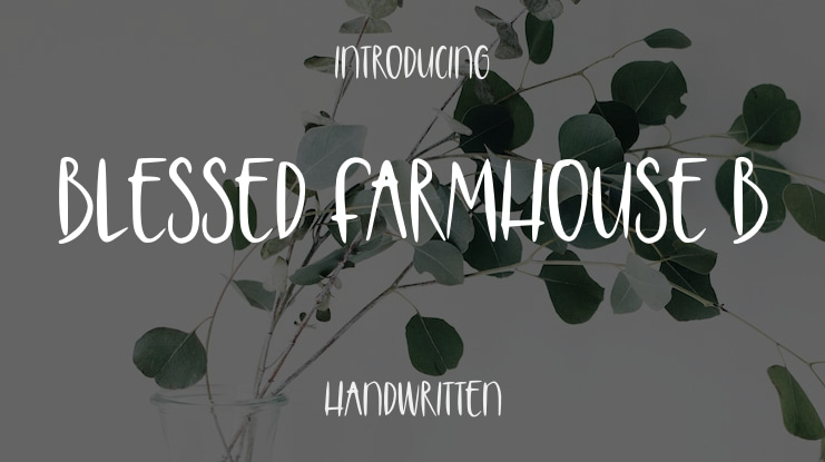 Blessed Farmhouse B Font