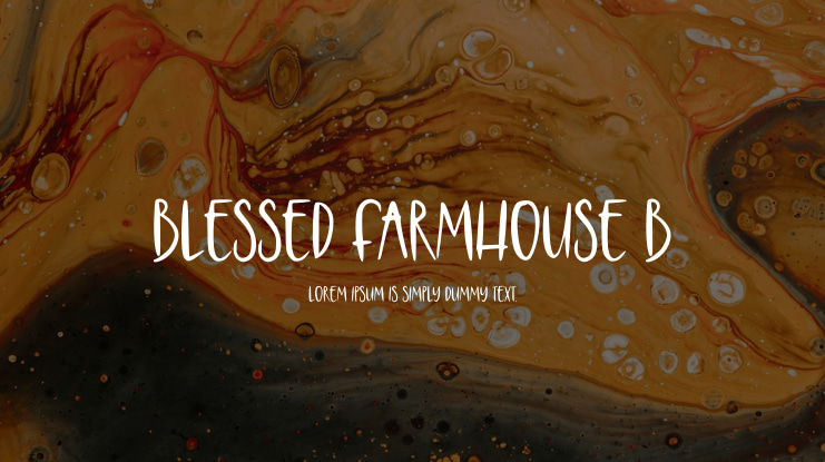 Blessed Farmhouse B Font