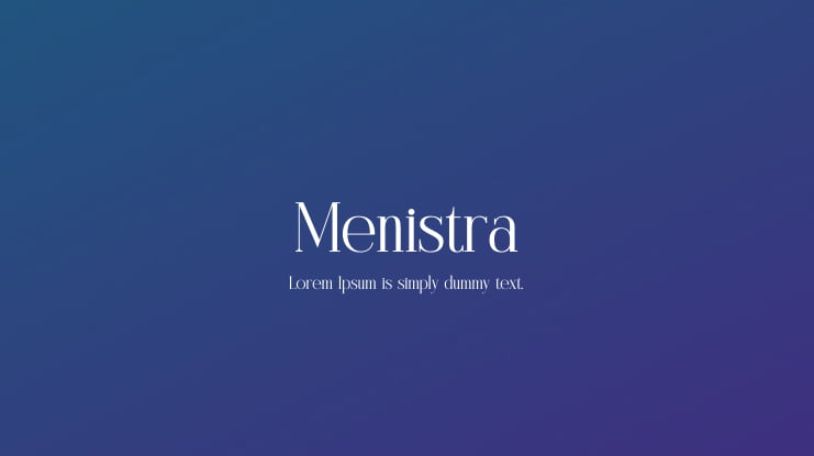 Menistra Font