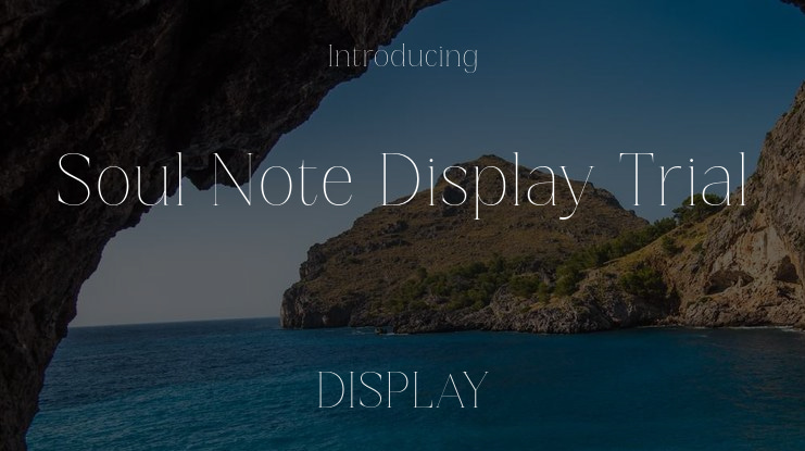 Soul Note Display Trial Font