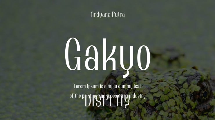 Gakyo Font