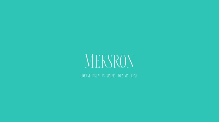 Meksron Font