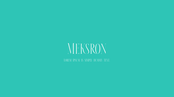 Meksron Font