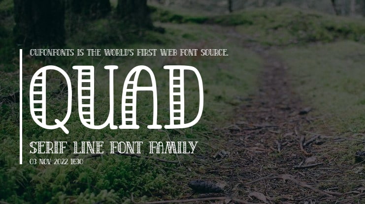 Quad Serif Line Font