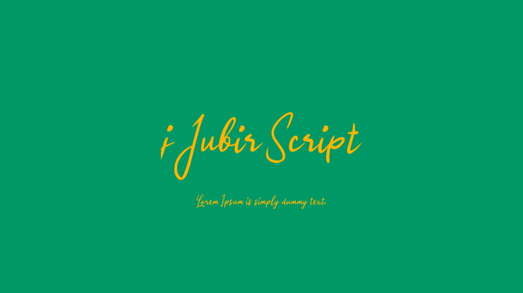 j Jubir Script Font