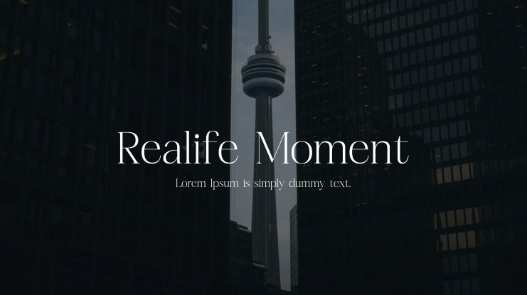 Realife Moment Font