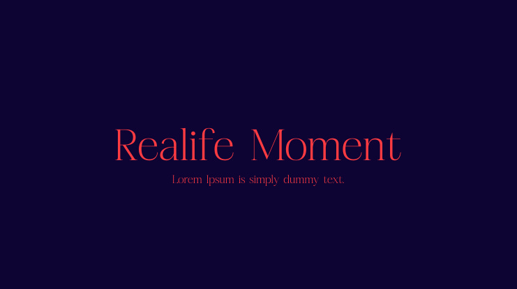 Realife Moment Font