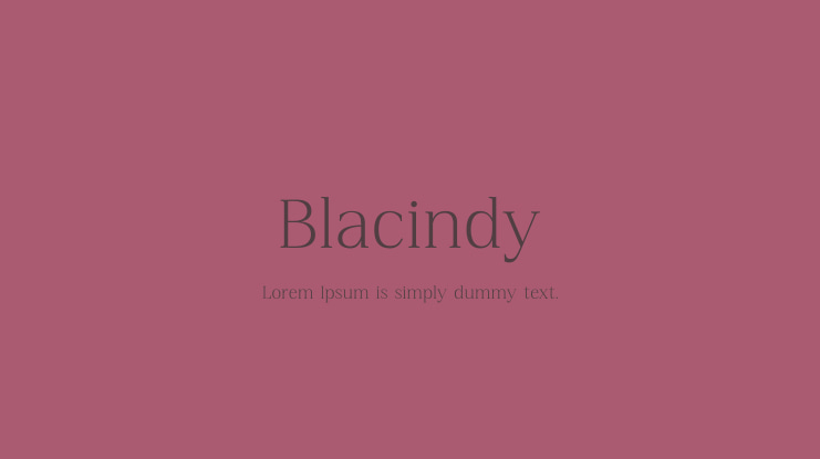 Blacindy Font