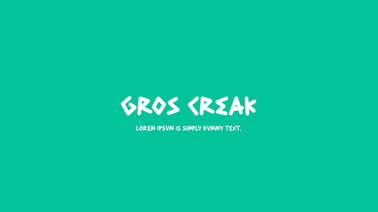 Gros Creak Font