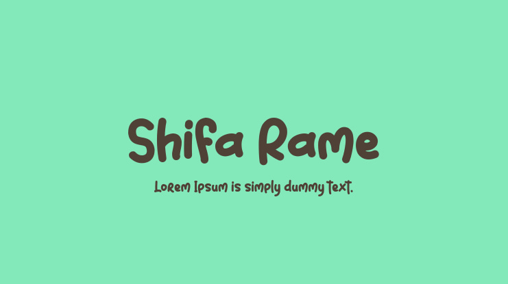 Shifa Rame Font