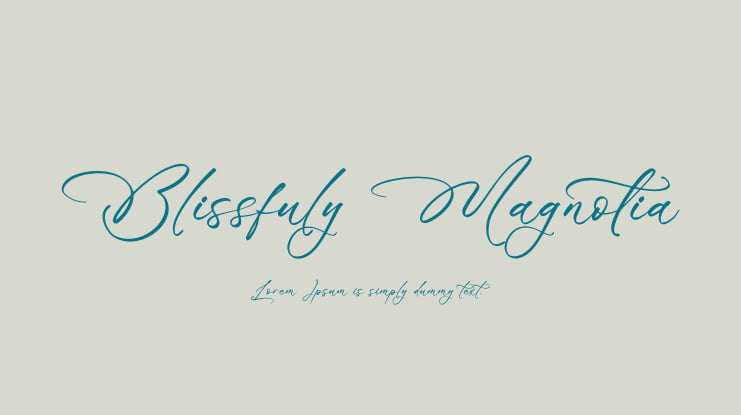 Blissfuly Magnotia Font