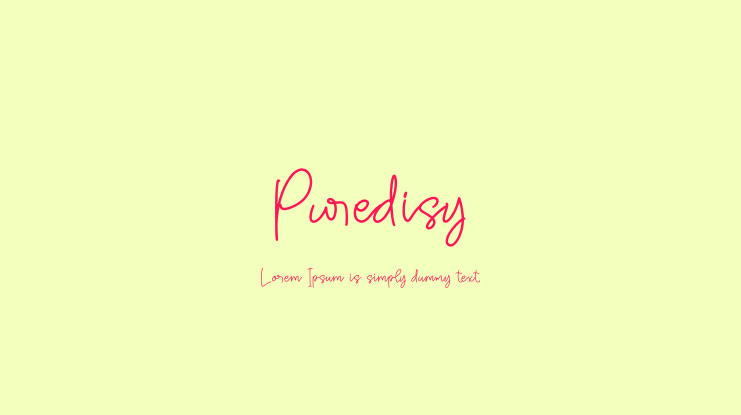 Puredisy Font