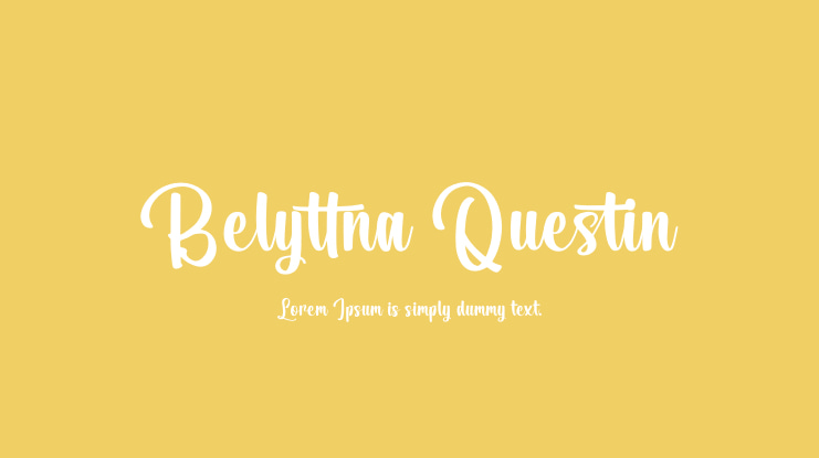 Belyttna Questin Font