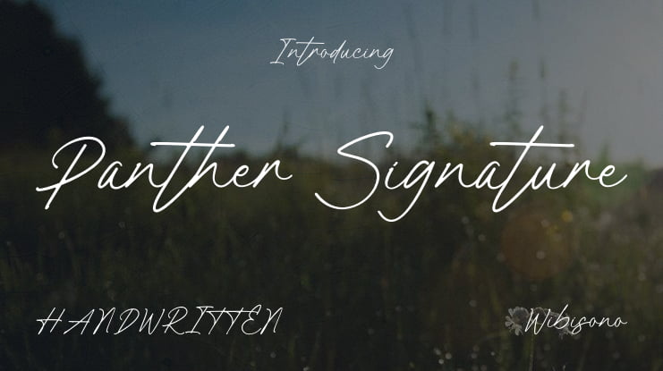 Panther Signature Font