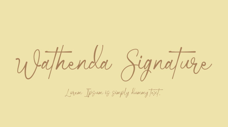 Wathenda Signature Font Family
