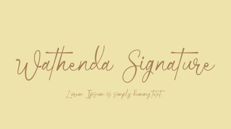 Wathenda Signature Font Family