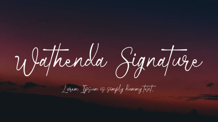 Wathenda Signature Font Family