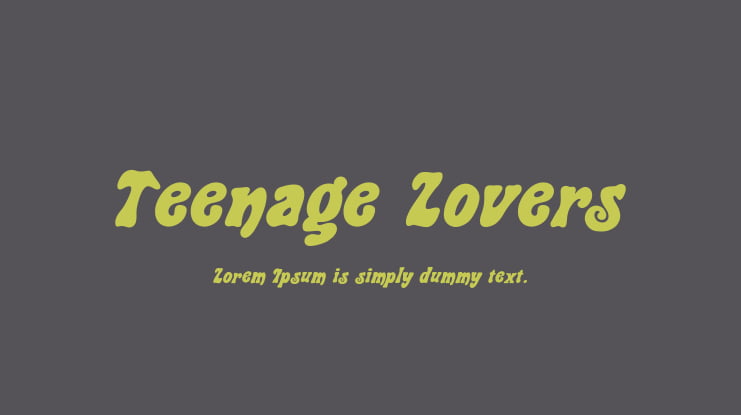 Teenage Lovers Font