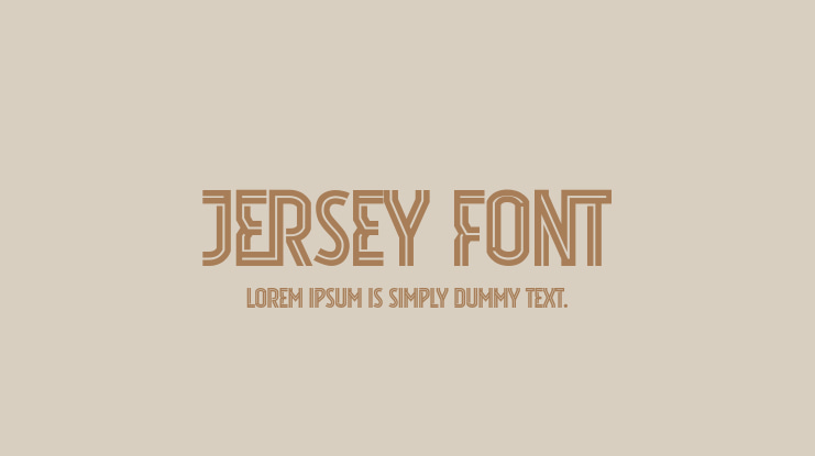 Jersey Font
