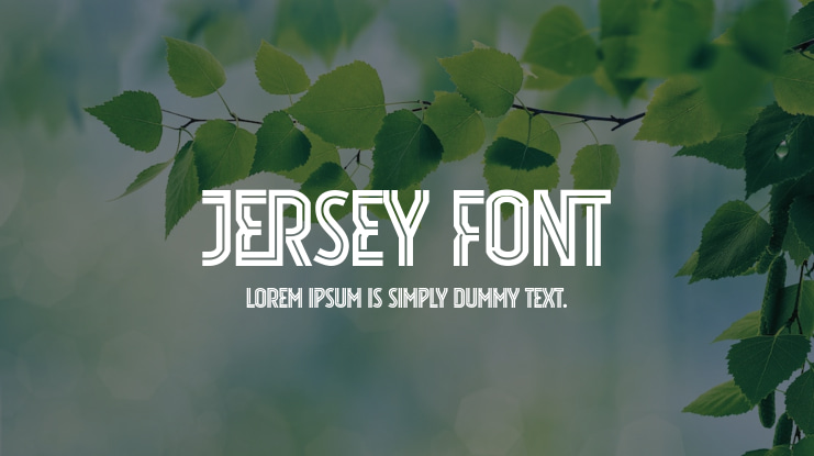 Jersey Font