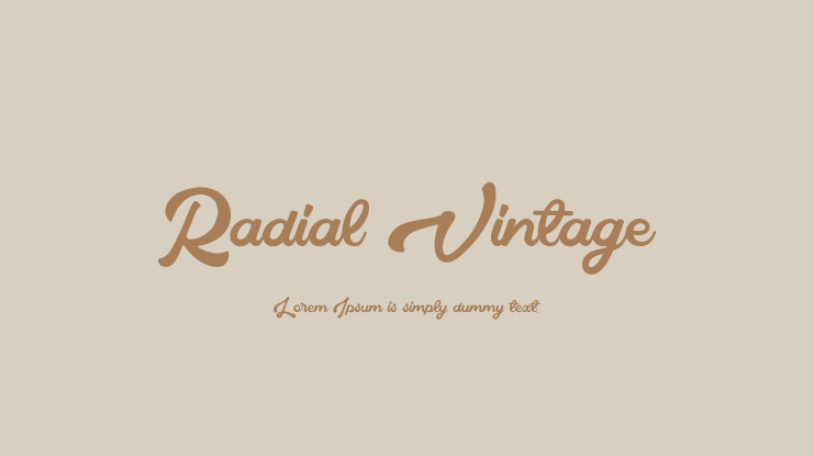 Radial Vintage Font