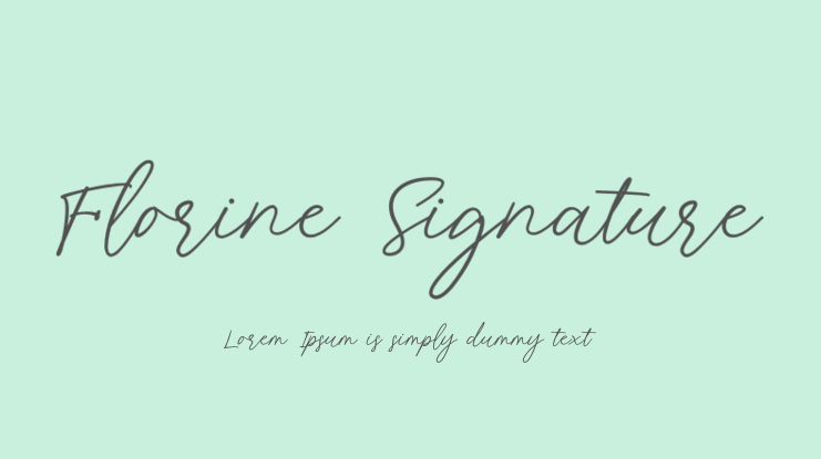 Florine Signature Font