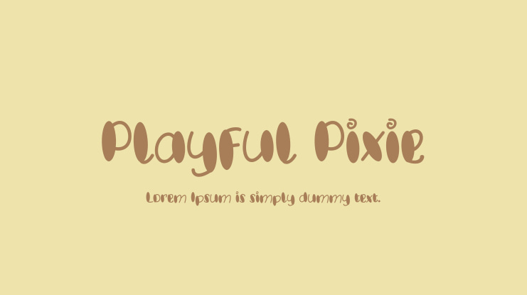 Playful Pixie Font