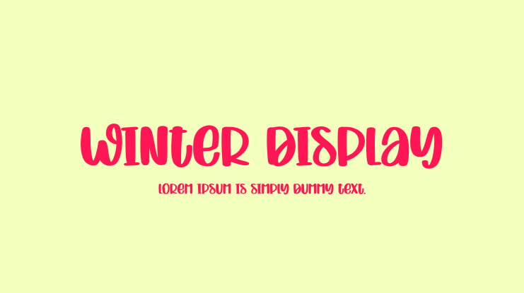 Winter Display Font