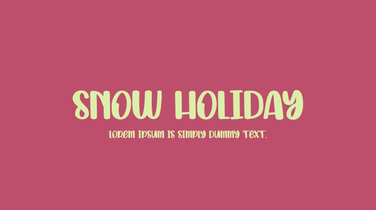 Snow Holiday Font
