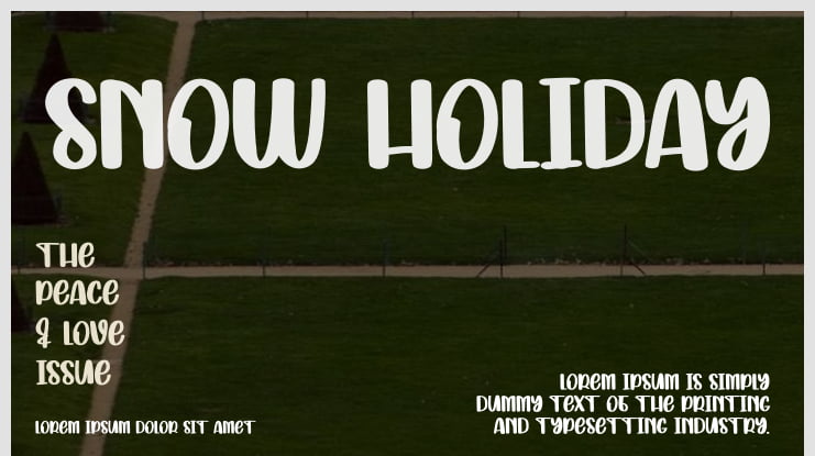 Snow Holiday Font