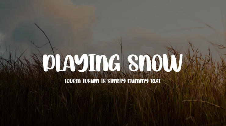 Playing Snow Font