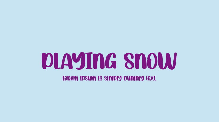 Playing Snow Font
