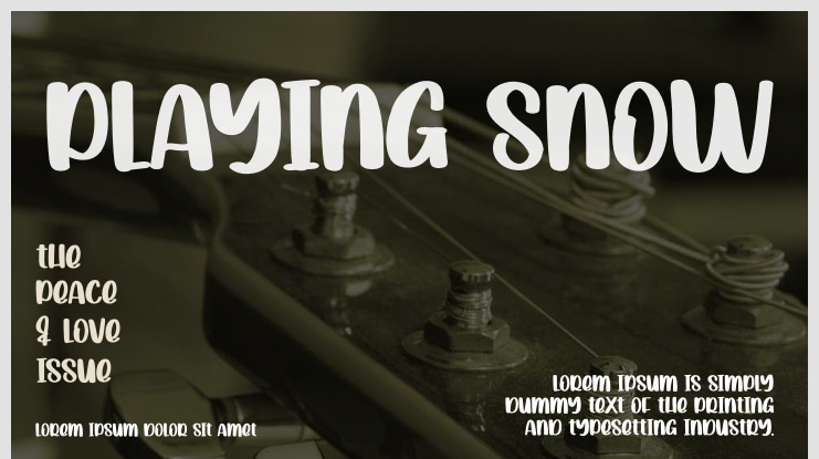 Playing Snow Font