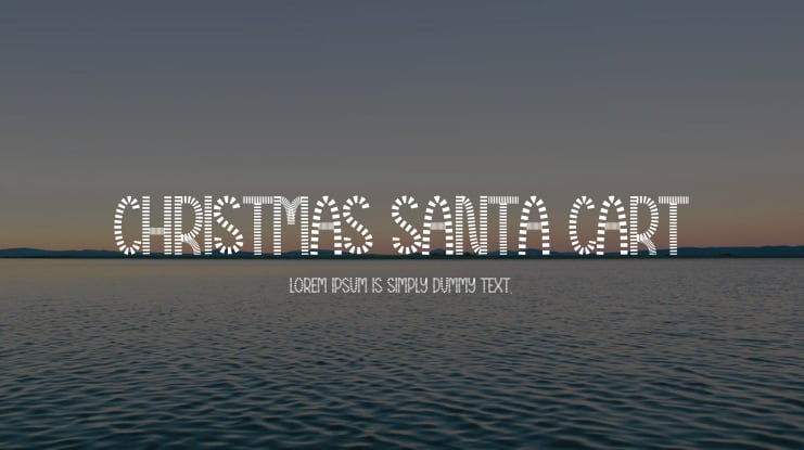 Christmas Santa Cart Font