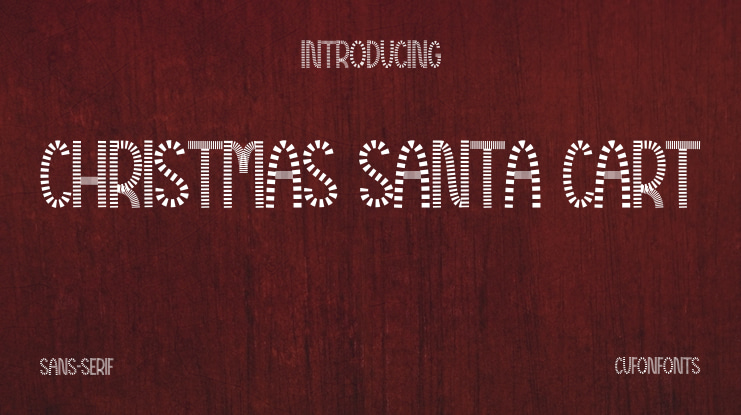 Christmas Santa Cart Font