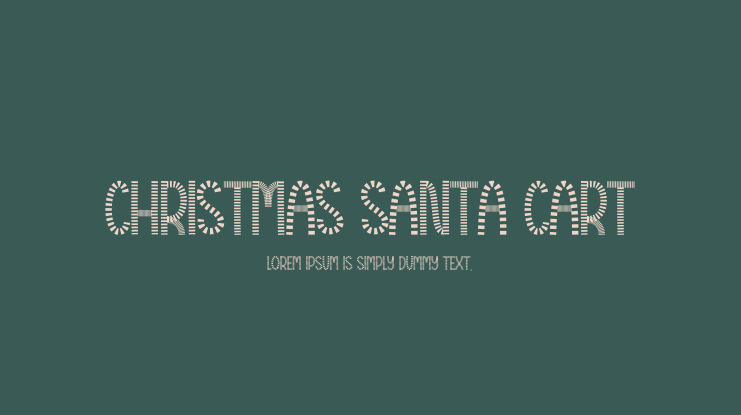 Christmas Santa Cart Font