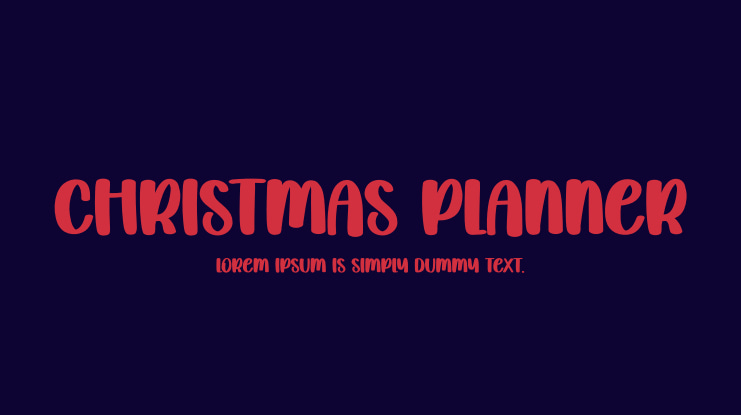 Christmas Planner Font